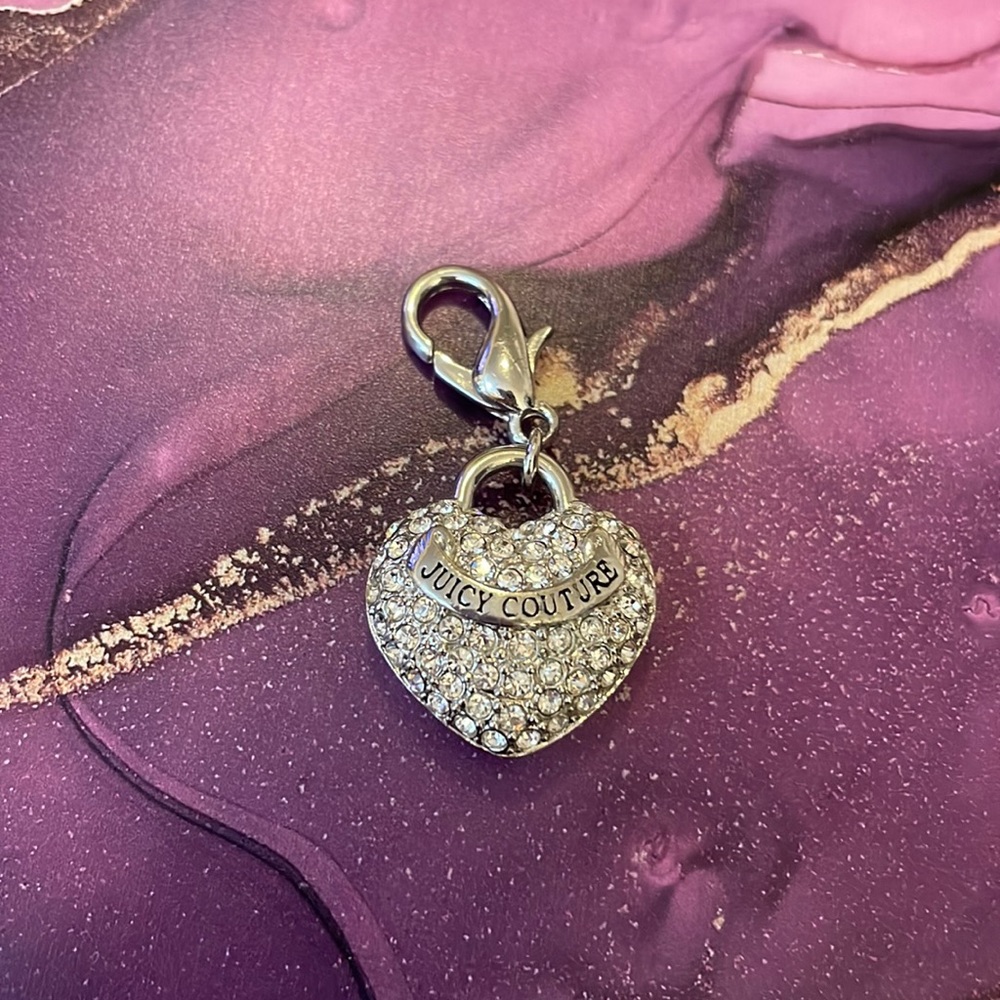 Vintage Juicy Couture Swarovski Crystal zipper jewelry or keychain